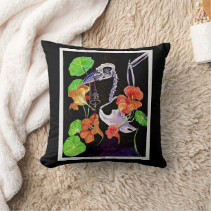 Geheugenkaarten Autumn Vibes Raven skeleton Poster Kussen