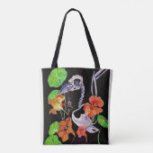Geheugenkaarten Autumn Vibes Raven Skeleton Poster Tote Bag (Achterkant)
