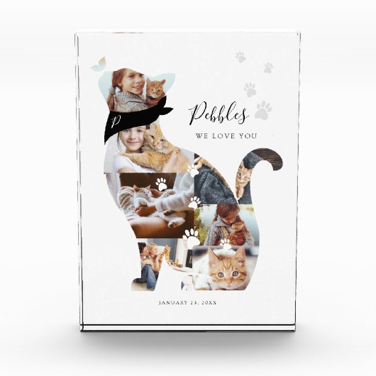 Geheugenkat Foto Collage Pet Memorial (Voorkant)