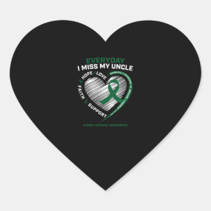 Geheugenliefhebbers Miss Mijn oom Nieren Ziekte Hart Sticker