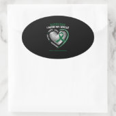 Geheugenliefhebbers Miss Mijn oom Nieren Ziekte Ovale Sticker (Tas)