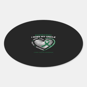 Geheugenliefhebbers Miss Mijn oom Nieren Ziekte Ovale Sticker