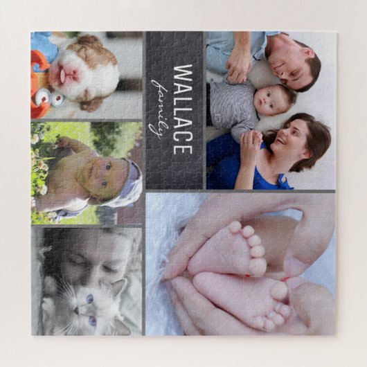 Geheugenmozaïek: aangepaste familiefoto puzzel legpuzzel (Horizontaal)