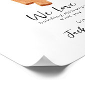 Geheugens bouwen met papa voetafdruk hamer poster (Hoek)