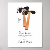 Geheugens bouwen met papa voetafdruk hamer poster (Voorkant)