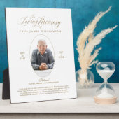 Geheugenscript en foto-herdenkingsbelang behouden fotoplaat (Zijkant)