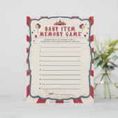 Geheugenspel met baby [Circus Theme] Briefhoofd (Staand voorkant)