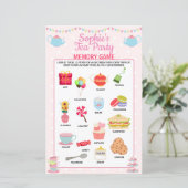 Geheugenspel van Girls Birthday Tea Party (Staand voorkant)