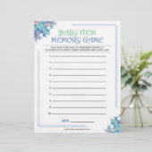 Geheugenspel voor baby [Blauwe Floral] Briefhoofd (Staand voorkant)