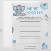 Geheugenspel voor baby [Elephant [blauw] Baby Briefhoofd (Voorkant / Achterkant)