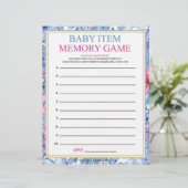 Geheugenspel voor baby [Florale Waterverven] Briefhoofd (Staand voorkant)