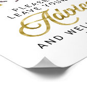 Geheugensteunteken voor advies over Baby shower Poster (Hoek)