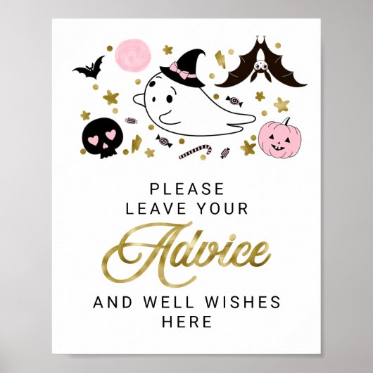 Geheugensteunteken voor advies over Baby shower Poster (Voorkant)