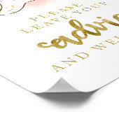 Geheugensteunteken voor advies over Baby shower Poster (Hoek)