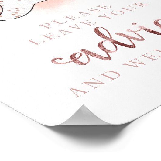 Geheugensteunteken voor advies over Baby shower Poster (Hoek)