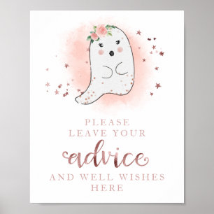 Geheugensteunteken voor advies over Baby shower Poster