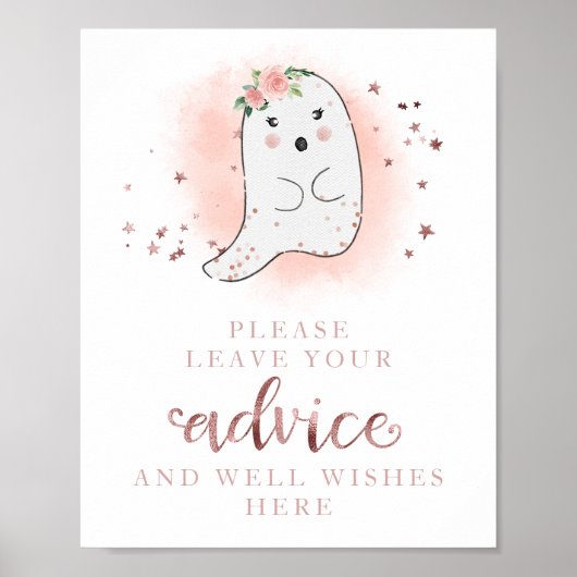 Geheugensteunteken voor advies over Baby shower Poster (Voorkant)