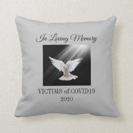 Geheugenverlies, 19 slachtoffers van Covid, grijs Kussen