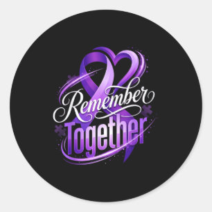 Geheugenverlies alzheimer bewustzijn maand herinne ronde sticker