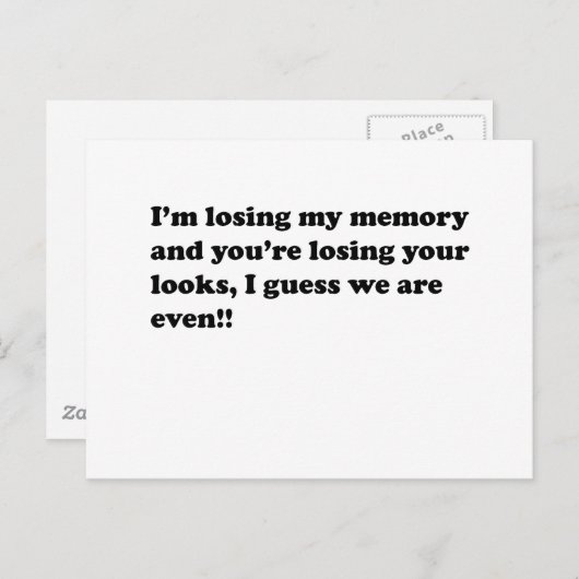geheugenverlies briefkaart (Voorkant / Achterkant)