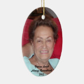 Geheugenversiering - ovaal keramisch ornament (Rechts)