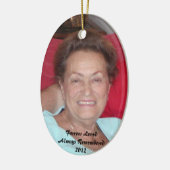 Geheugenversiering - ovaal keramisch ornament (Links)