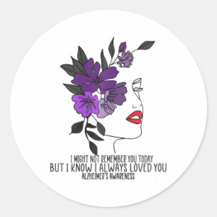 Geheugenzorg voor vrouwen Ik kan je niet herinnere Ronde Sticker