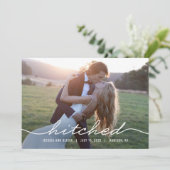 Gehitte Editable Color Wedding Announcement Card Bedankkaart (Staand voorkant)