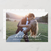Gehitte Editable Color Wedding Announcement Card Bedankkaart (Voorkant / Achterkant)