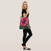 Gehixelde Hibiscus op Muntgroene Achtergrond Tote Bag (Op model)