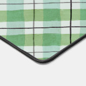 Gehoekt Groen Wit Tartan Plaid Bureaumat (Hoek)