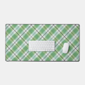 Gehoekt Groen Wit Tartan Plaid Bureaumat (Keyboard & Muis)