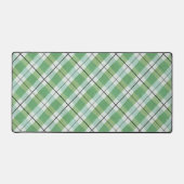 Gehoekt Groen Wit Tartan Plaid Bureaumat (Voorkant)