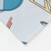 Gehoekte viool en Muzieknoten Fleece Deken (Hoek)