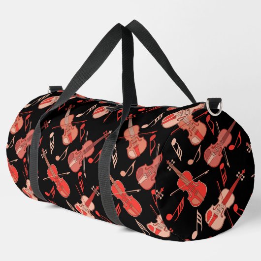 Gehoekte viool en Muzieknoten Plunjezak (Linkerhoek)