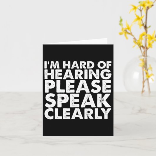Gehoor van doof gehoor verminderd ASL gebarentaal Kaart (Gele Bloem)