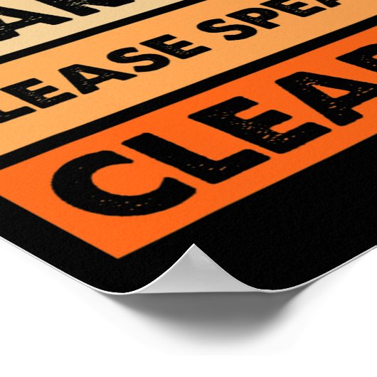 Gehoor van doof gehoor verminderd ASL gebarentaal Poster (Hoek)