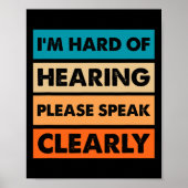 Gehoor van doof gehoor verminderd ASL gebarentaal Poster (Voorkant)