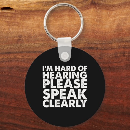 Gehoor van doof gehoor verminderd ASL gebarentaal Sleutelhanger (Voorkant)
