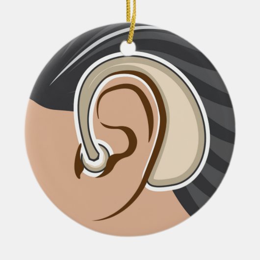 Gehoorapparaat Keramisch Ornament (Voorkant)