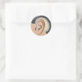 Gehoorapparaat Ronde Sticker (Tas)