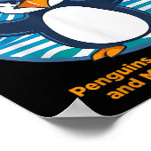 Gehoord eiland pinguïn protesteren tegen tariefvlu poster (Hoek)