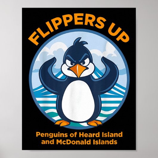 Gehoord eiland pinguïn protesteren tegen tariefvlu poster (Voorkant)