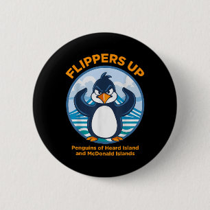 Gehoord eiland pinguïn protesteren tegen tariefvlu ronde button 5,7 cm