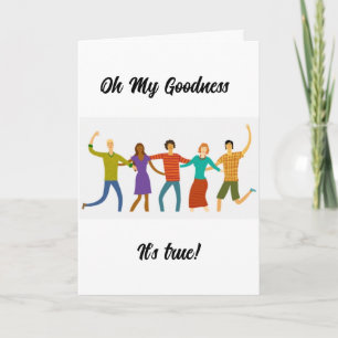 GEHOORD HET NIEUWS **FELICITATIES" KAART
