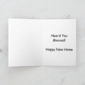 Gehoord u Mooved! Gelukkig Nieuw Huis Kaart (Binnen)