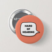 Gehoorlijk Ronde Button 5,7 Cm (Voorkant /achterkant)