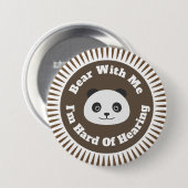 Gehoorlijk Ronde Button 7,6 Cm (Voorkant /achterkant)