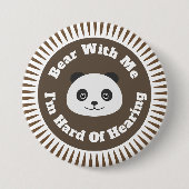 Gehoorlijk Ronde Button 7,6 Cm (Voorkant)