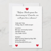 Gehoorlijk trouwen: Vrijgezellenfeest Kaart (Achterkant)